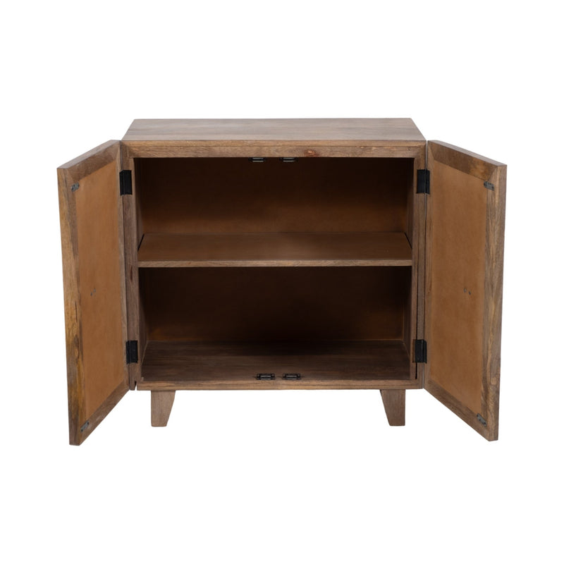 30" 2 DOOR COFFER FRONT CABINET, LIGHT WASH - Al Rugaib Furniture