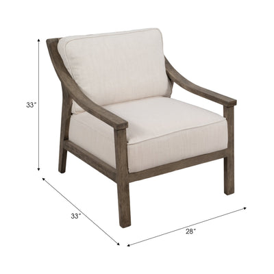 30" Ellis Accent Chair, Ivory - Al Rugaib Furniture