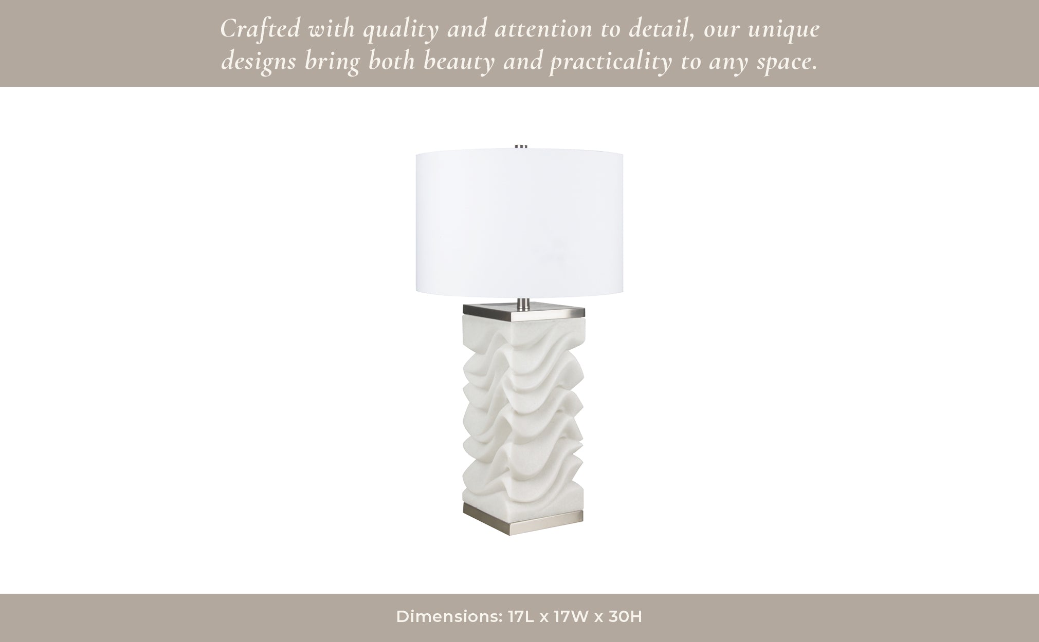 30" Palanga Quartz Resin Table Lamp Table Decors| Sagebrook Home
