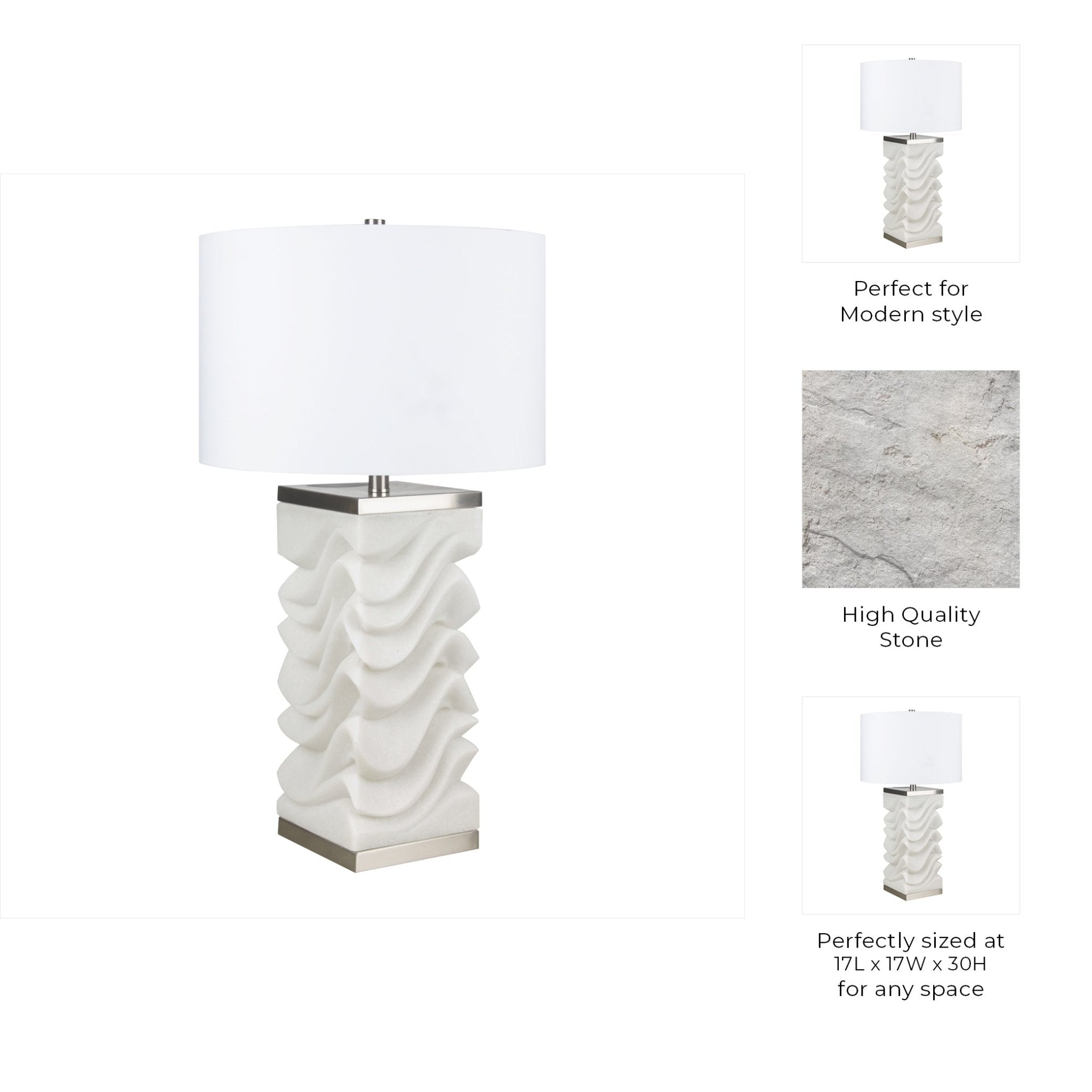 30" Palanga Quartz Resin Table Lamp Table Decors| Sagebrook Home