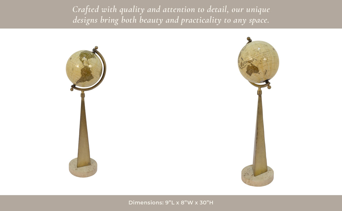 30" Rouen Oversized Globe, Bronze Table Decors| Sagebrook Home