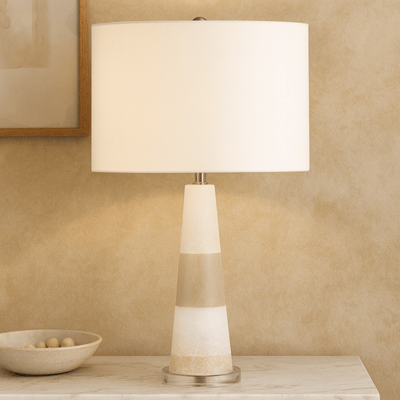 30" SHRILA ALABASTER TABLE LAMP - Al Rugaib Furniture
