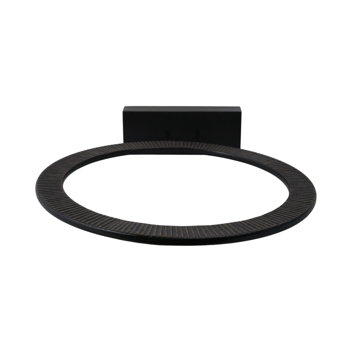 30" VOLTA LARGE BLACK WOOD RING STATUARY Table Decors| Sagebrook Home
