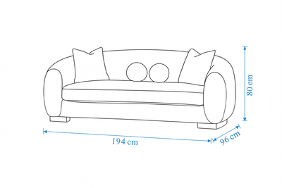 كنبة بوكليه بمقعدين باللون الابيض