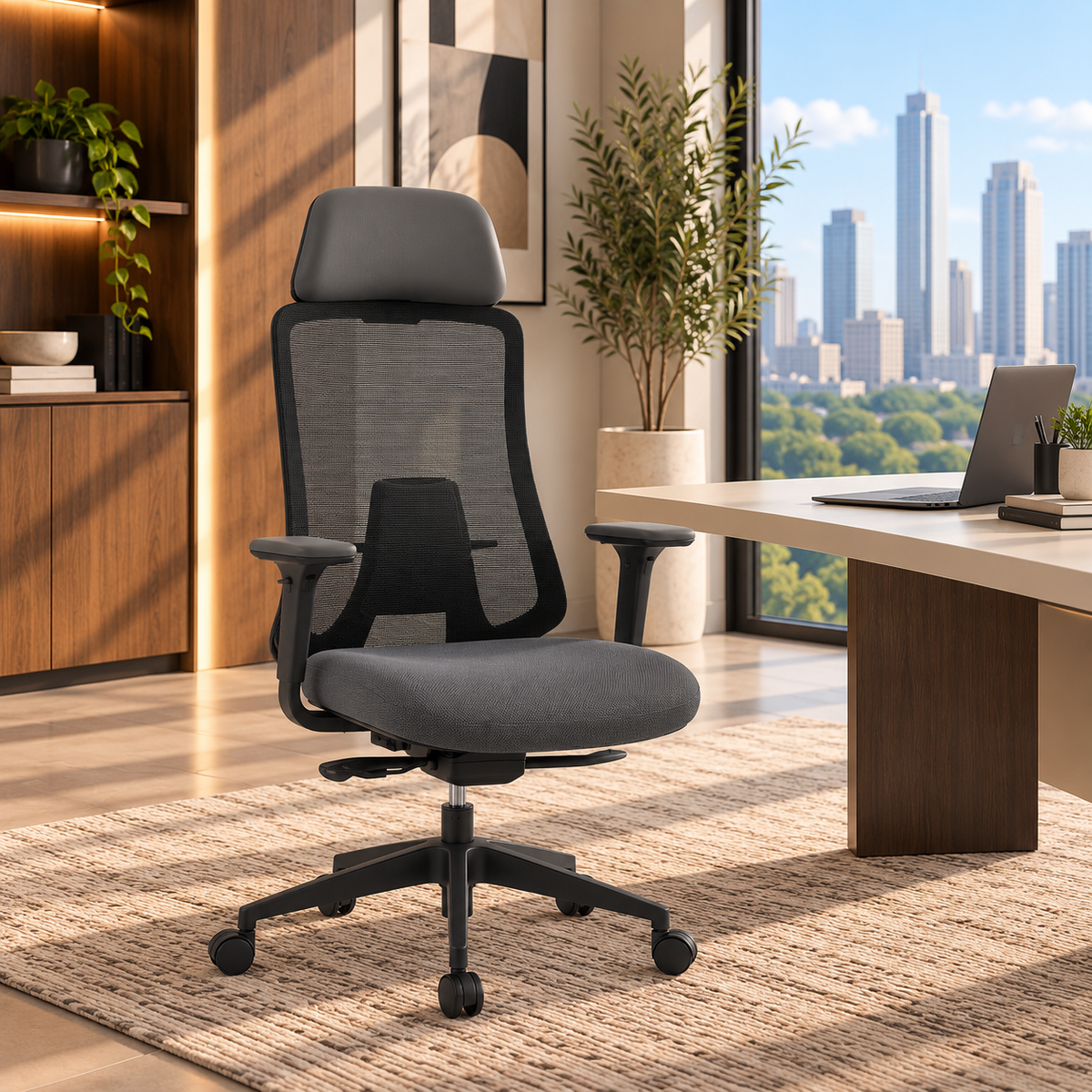 Black Nylon Chair - W/ Headrest
