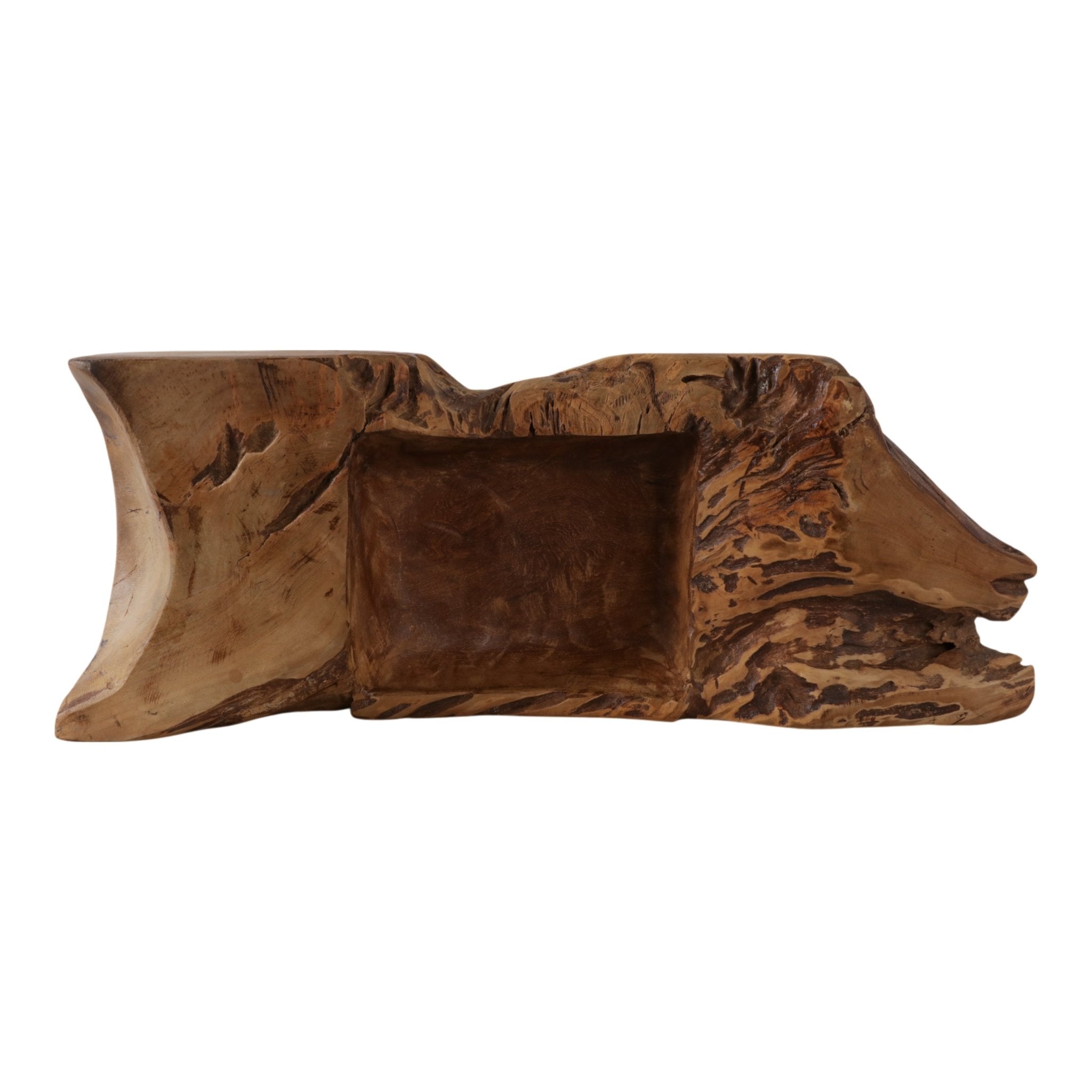 30x11" Teak Wood Bowl, Natural Bowl| Sagebrook Home