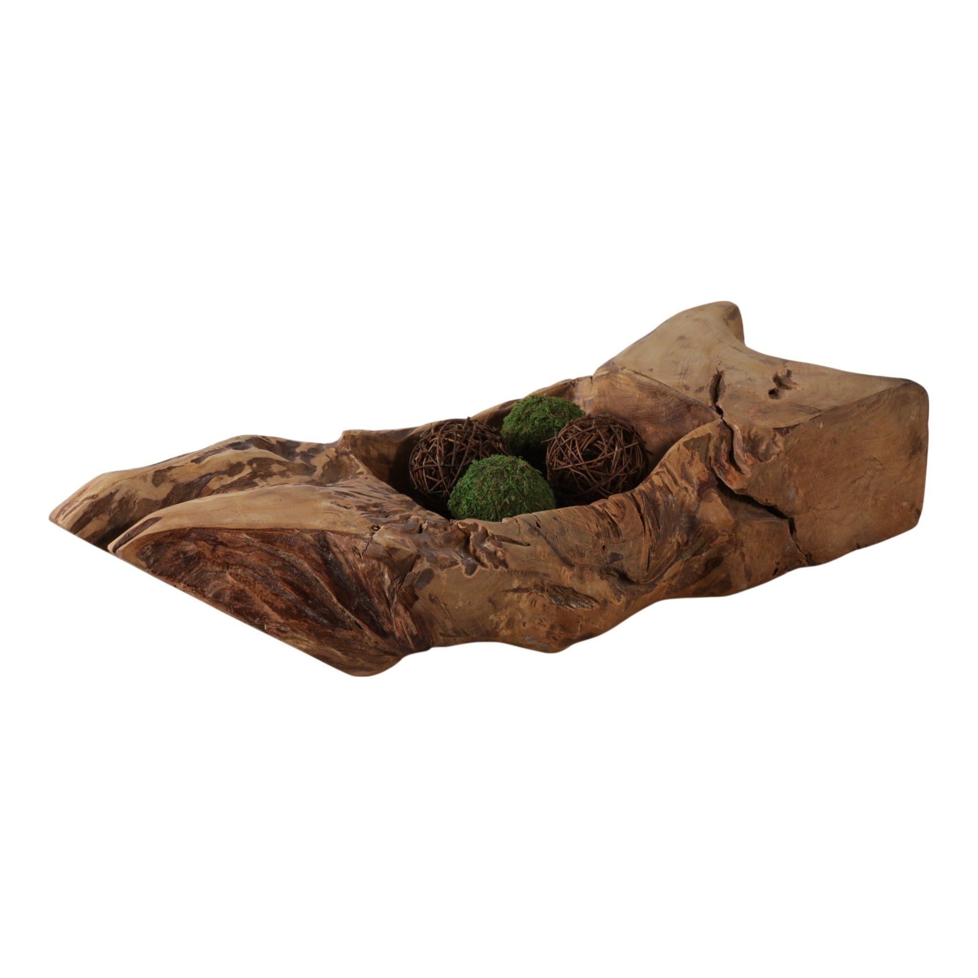 30x11" Teak Wood Bowl, Natural Bowl| Sagebrook Home