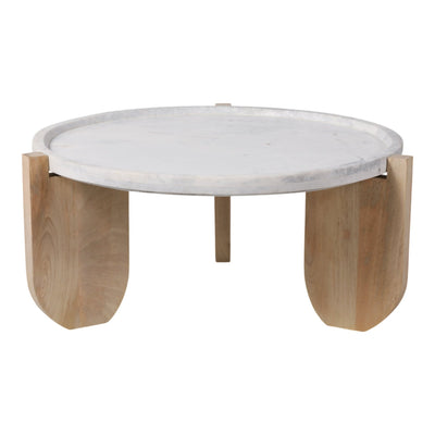 30x14" Marble Top Coffee Table With Curved Legs, W - Al Rugaib Furniture
