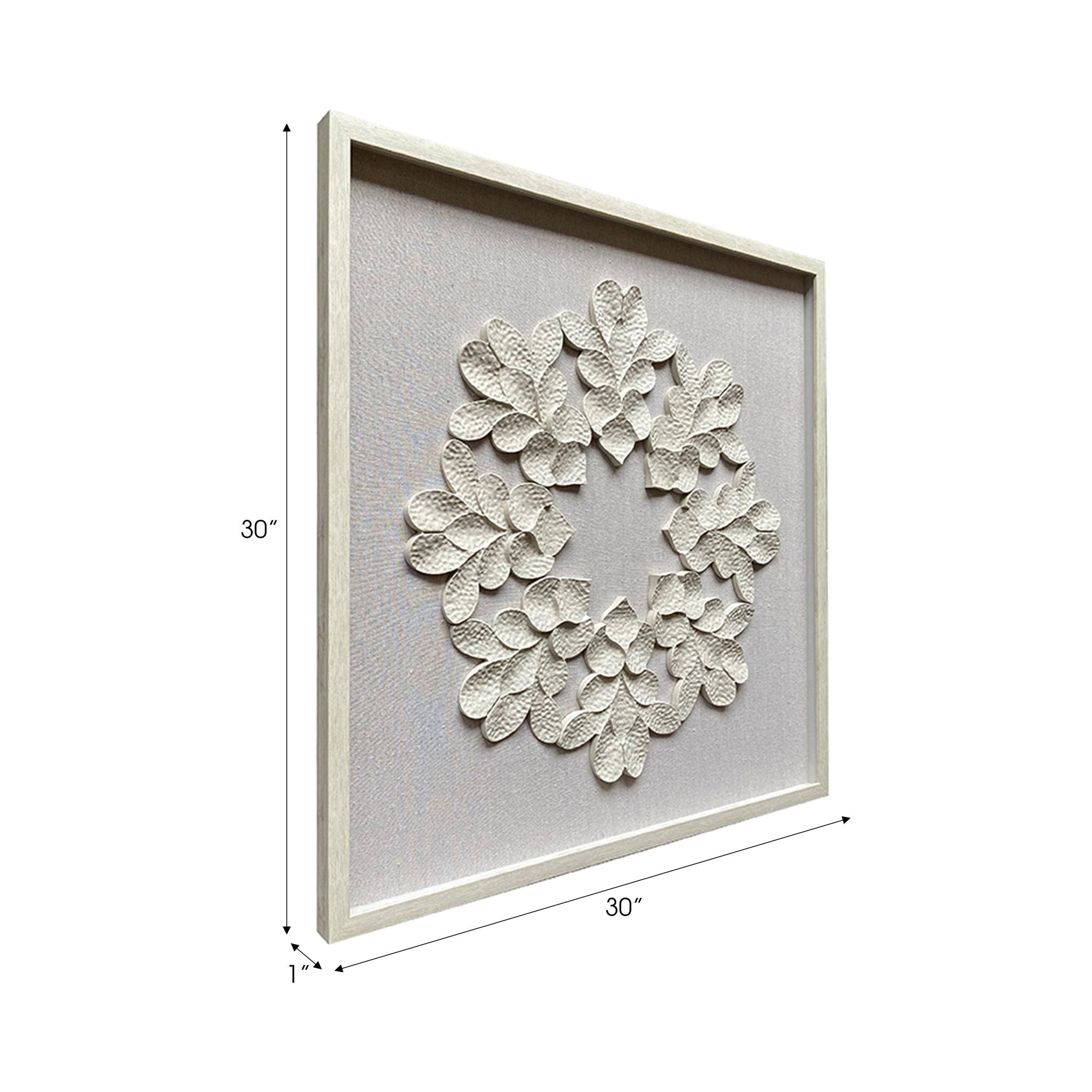 30x30 Clairvux Dimensional Leaf Shadowbox Art Wall Art| Sagebrook Home