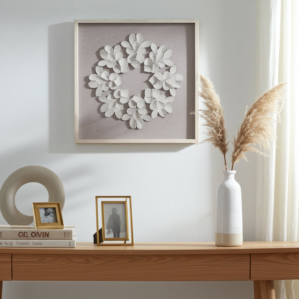 30x30 Clairvux Dimensional Leaf Shadowbox Art Wall Art| Sagebrook Home