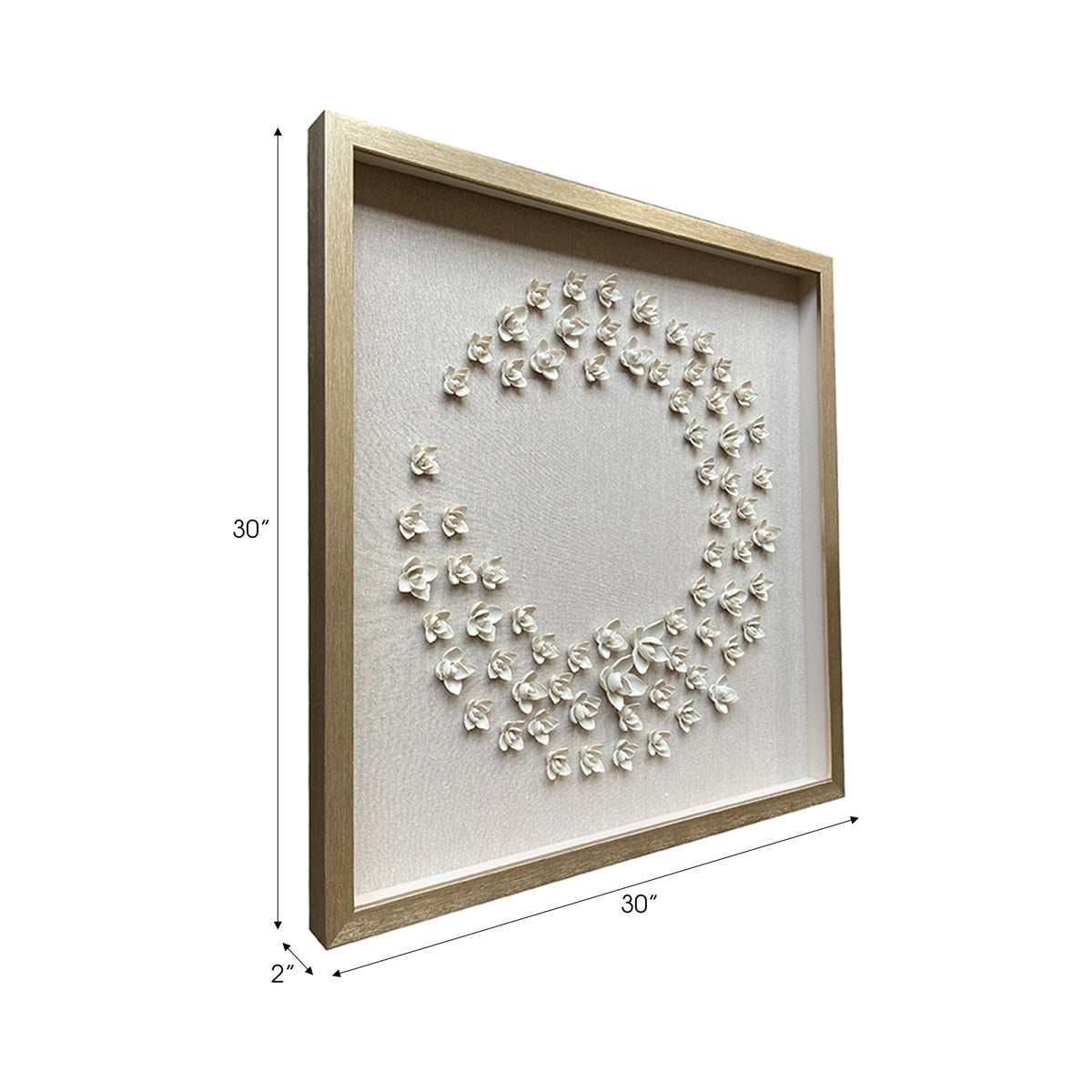 30x30 Payens Dimensional Flower Shadowbox Art Wall Art| Sagebrook Home