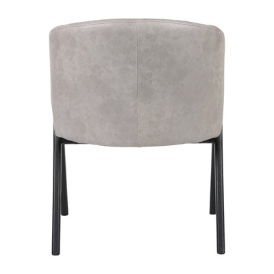 31" Astra Suede Wood Accent Chair, Ivory - Al Rugaib Furniture