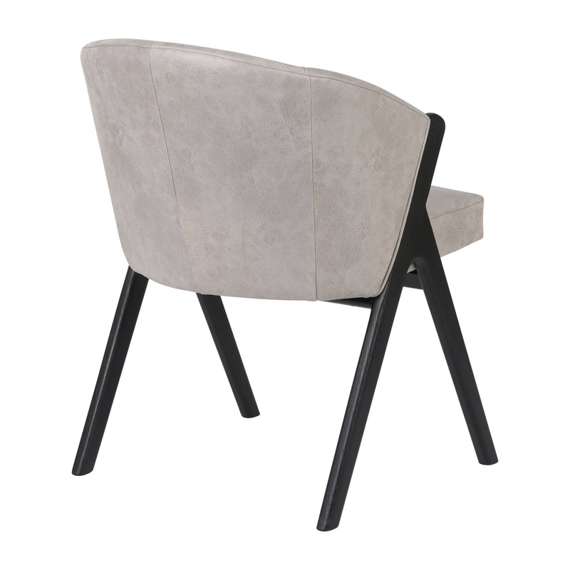 31" Astra Suede Wood Accent Chair, Ivory - Al Rugaib Furniture