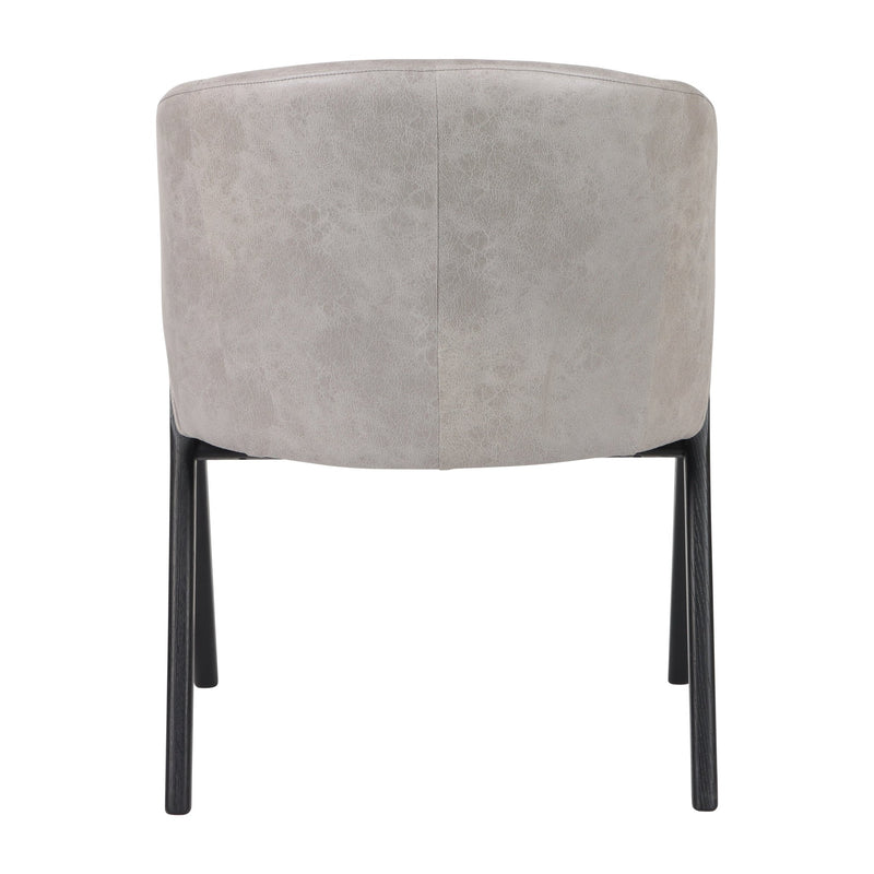 31" Astra Suede Wood Accent Chair, Ivory - Al Rugaib Furniture