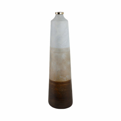 31" Gold Ombre Floor Vase, White/gold - Al Rugaib Furniture
