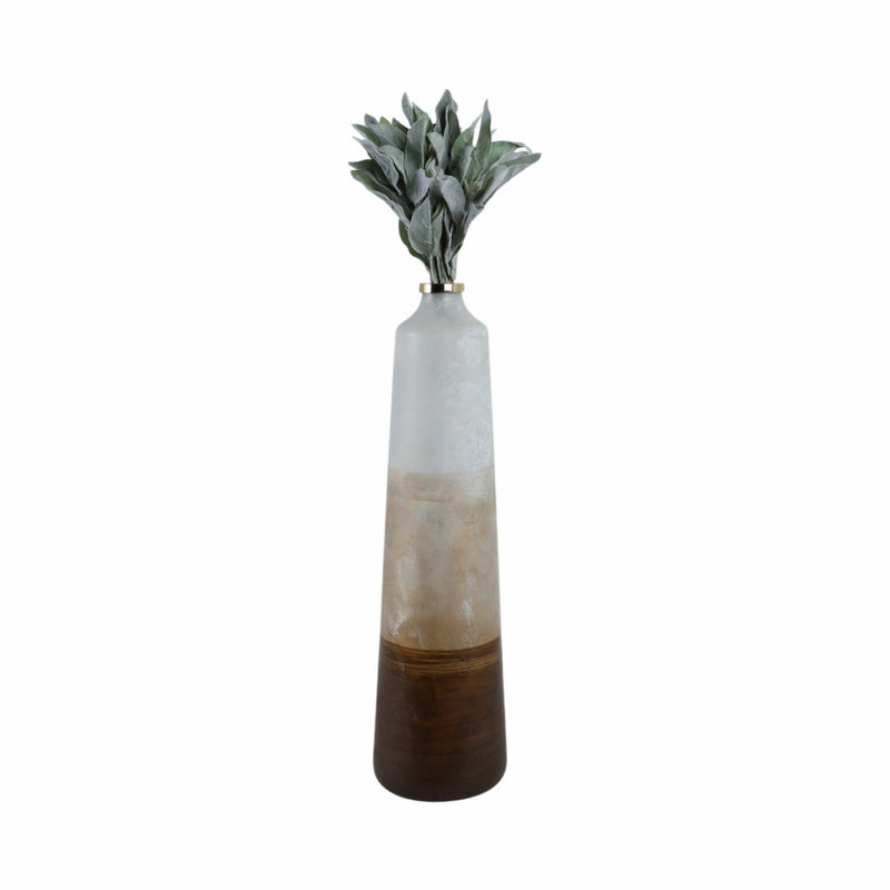 31" Gold Ombre Floor Vase, White/gold - Al Rugaib Furniture