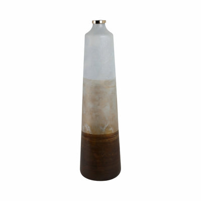 31" Gold Ombre Floor Vase, White/gold - Al Rugaib Furniture