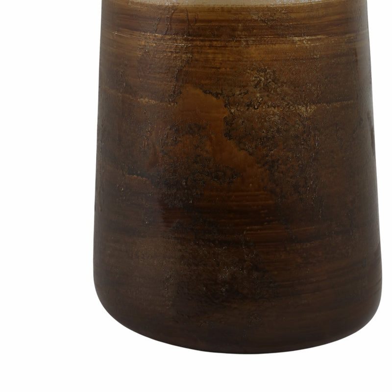 31" Gold Ombre Floor Vase, White/gold - Al Rugaib Furniture