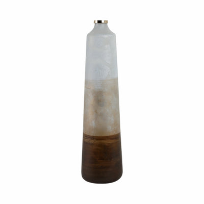 31" Gold Ombre Floor Vase, White/gold - Al Rugaib Furniture