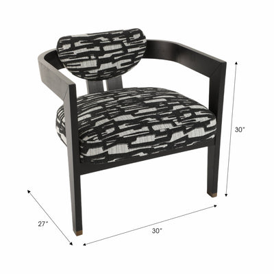 31" Laurent Accent Chair, Multi - Al Rugaib Furniture