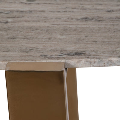 31" MARBLE TOP CONSOLE, GOLD KD - Al Rugaib Furniture