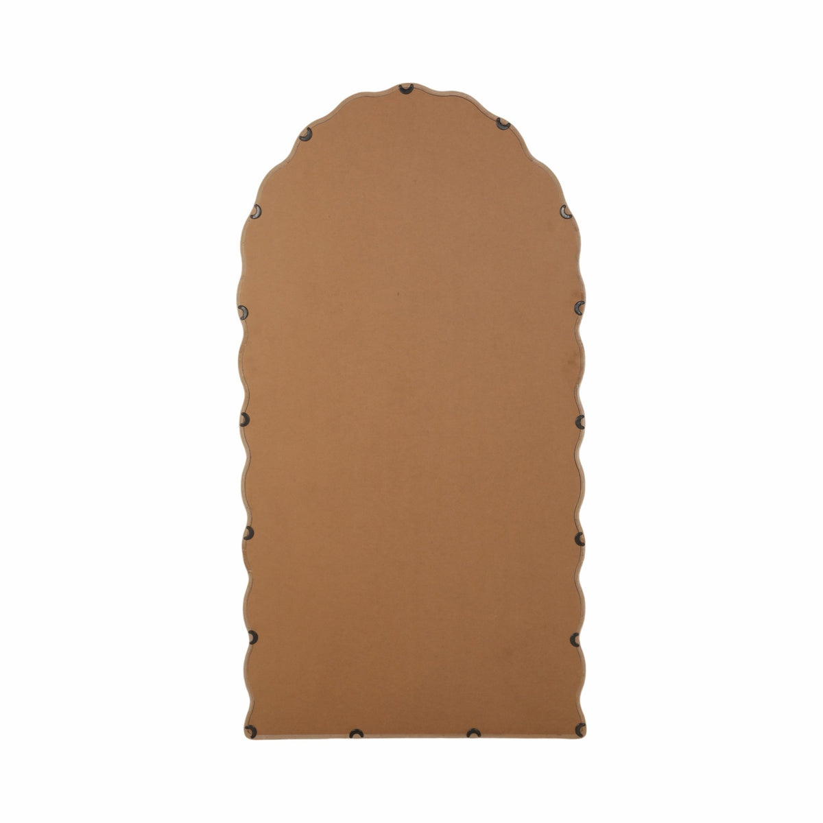 31x59" Wavy Leaner Mirror, White Wall Shelf| Sagebrook Home