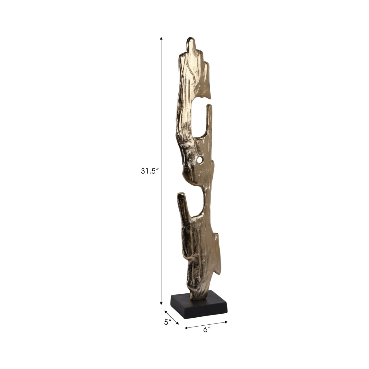 32" Bedford Large Gold Wood Post Statuary Table Decors| Sagebrook Home