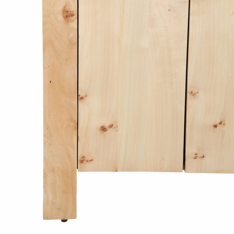 32" Burl Wood Cabinet, Natural - Al Rugaib Furniture