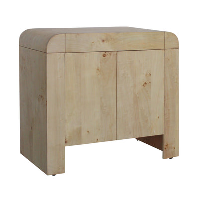 32" Burl Wood Cabinet, Natural - Al Rugaib Furniture