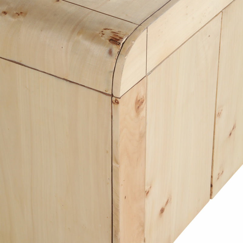 32" Burl Wood Cabinet, Natural - Al Rugaib Furniture