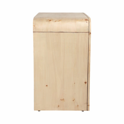 32" Burl Wood Cabinet, Natural - Al Rugaib Furniture