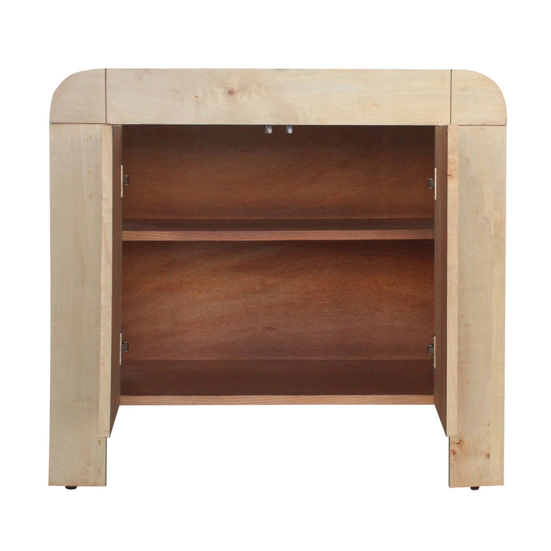 32" Burl Wood Cabinet, Natural - Al Rugaib Furniture