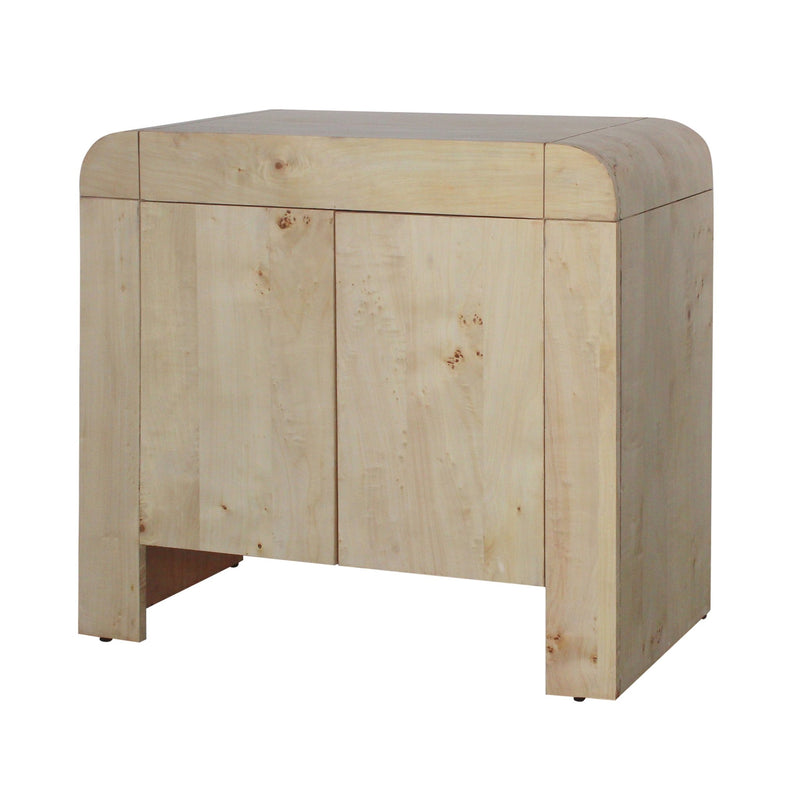 32" Burl Wood Cabinet, Natural - Al Rugaib Furniture