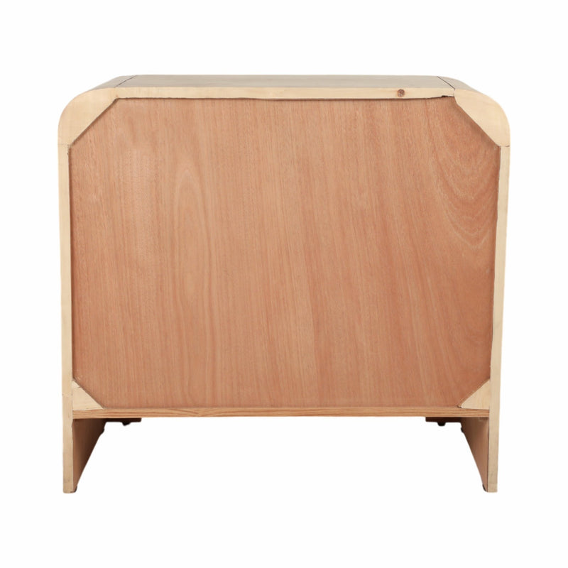 32" Burl Wood Cabinet, Natural - Al Rugaib Furniture