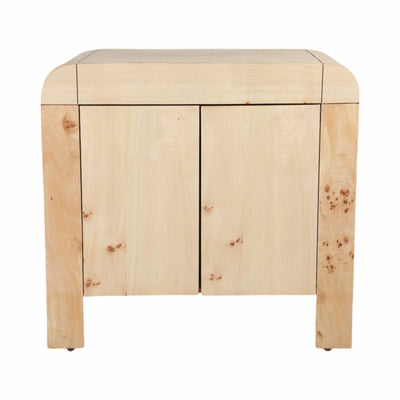 32" Burl Wood Cabinet, Natural - Al Rugaib Furniture