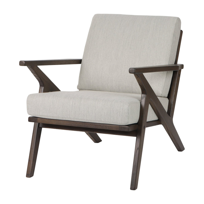 32" Cressida Wood Accent Chair, Ivory - Al Rugaib Furniture