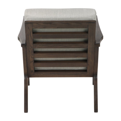 32" Cressida Wood Accent Chair, Ivory - Al Rugaib Furniture