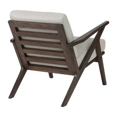 32" Cressida Wood Accent Chair, Ivory - Al Rugaib Furniture