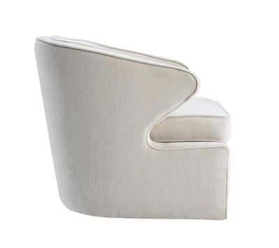 32" Karlsson Swivel Accent Chair, Ivory - Al Rugaib Furniture