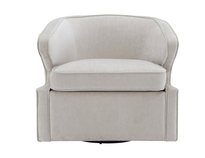 32" Karlsson Swivel Accent Chair, Ivory - Al Rugaib Furniture