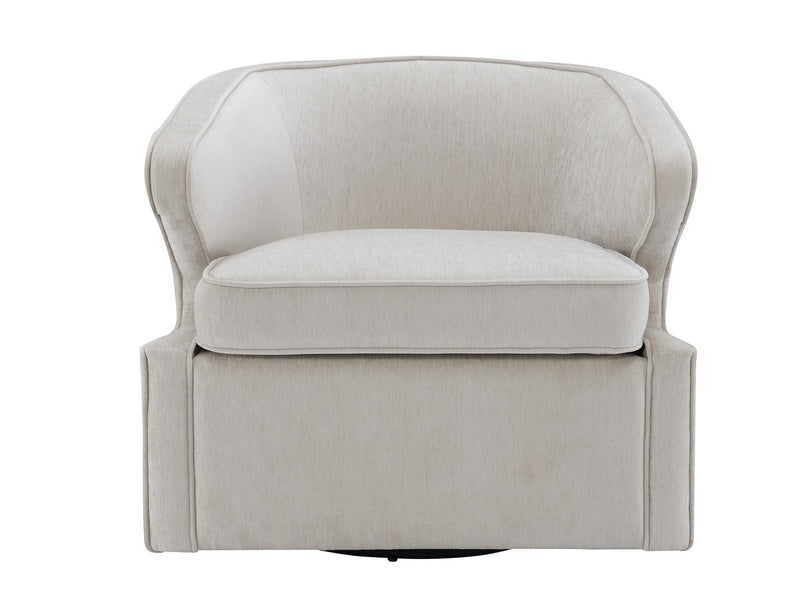32" Karlsson Swivel Accent Chair, Ivory - Al Rugaib Furniture