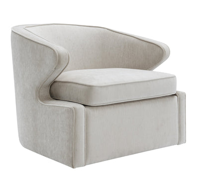 32" Karlsson Swivel Accent Chair, Ivory - Al Rugaib Furniture