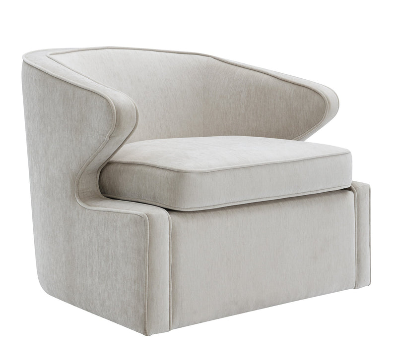 32" Karlsson Swivel Accent Chair, Ivory - Al Rugaib Furniture
