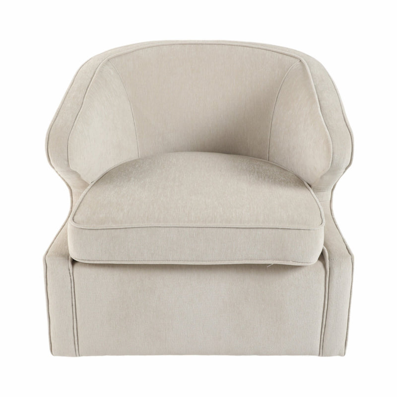 32" Karlsson Swivel Accent Chair, Ivory - Al Rugaib Furniture
