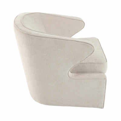 32" Karlsson Swivel Accent Chair, Ivory - Al Rugaib Furniture