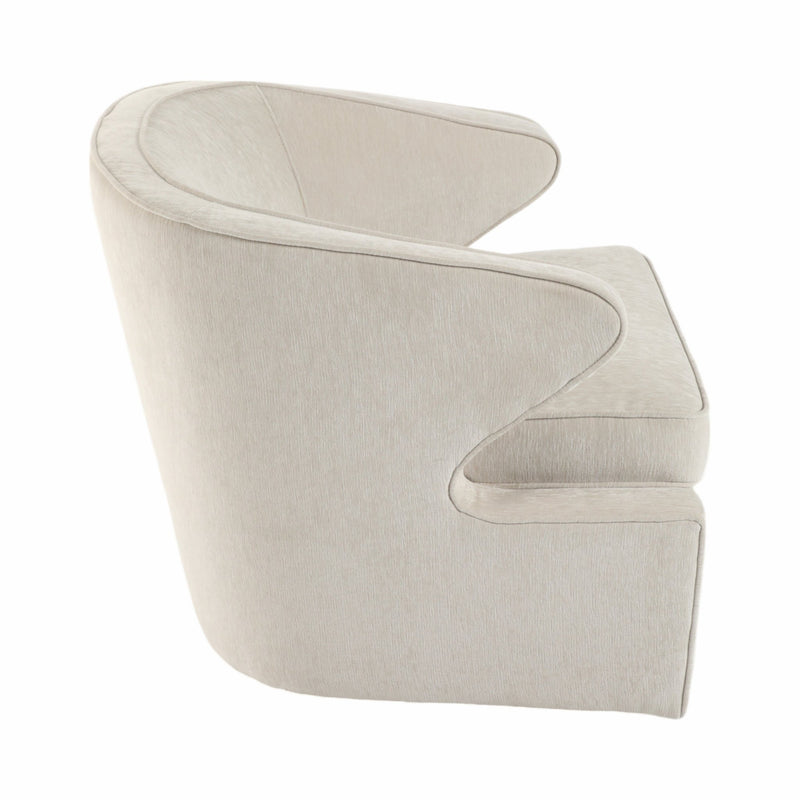 32" Karlsson Swivel Accent Chair, Ivory - Al Rugaib Furniture