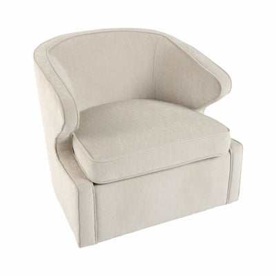 32" Karlsson Swivel Accent Chair, Ivory - Al Rugaib Furniture