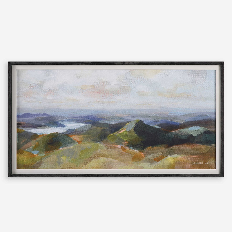 Above The Lakes Framed Print