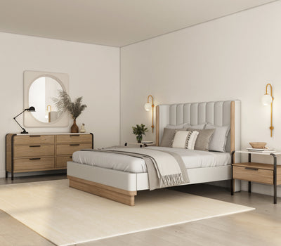 323 - Portico-6/6 Upholstered Shelter Bed