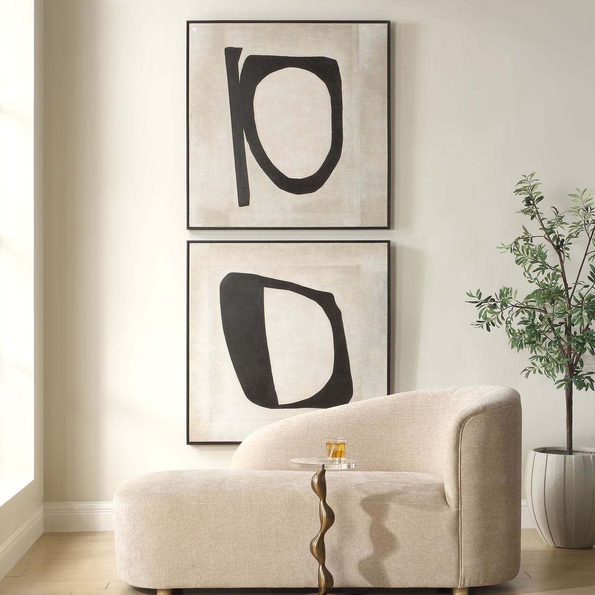 Characters Hand Painted Canvases, S/2